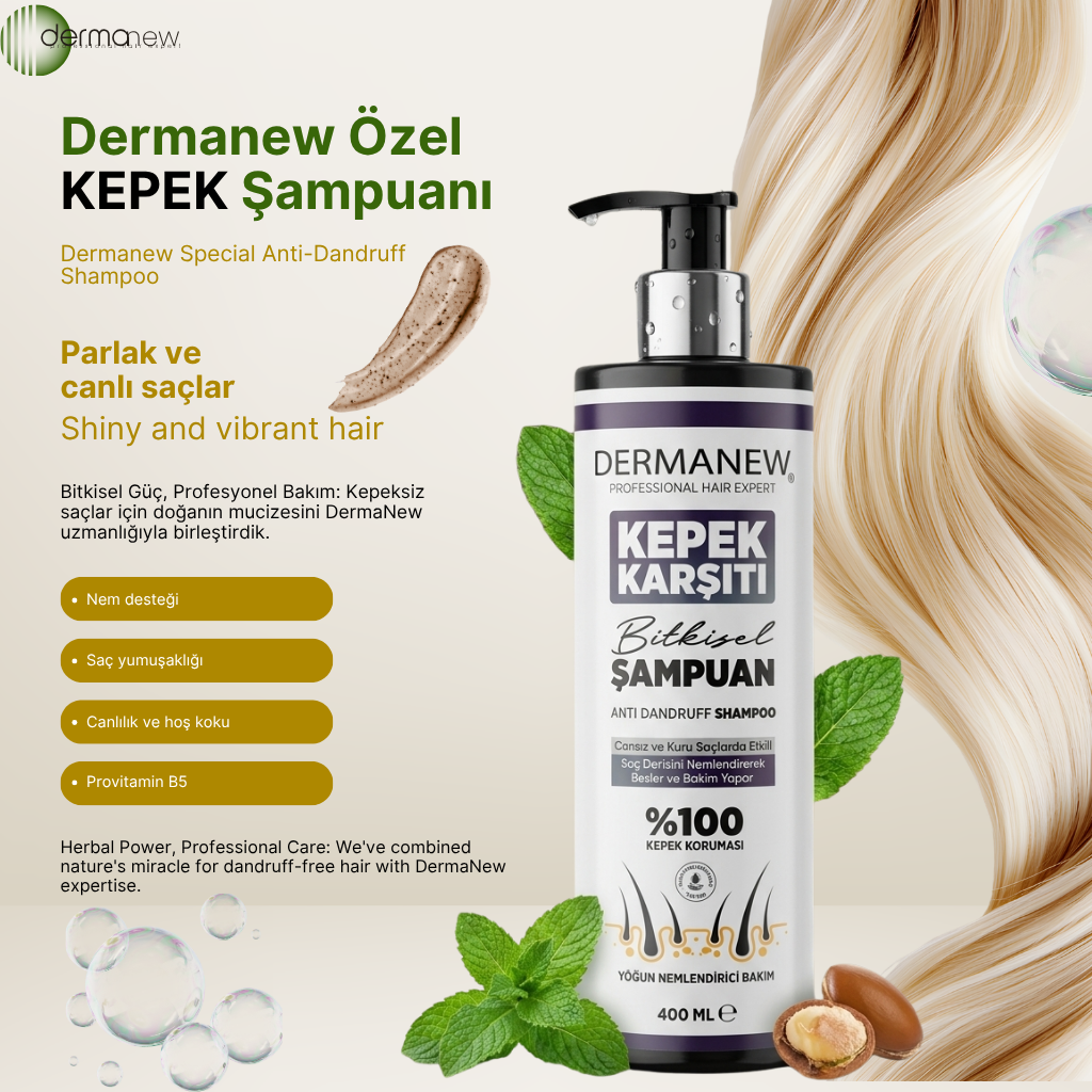 KEPEKLİ SAÇLAR İÇİN ÖZEL BAKIM ŞAMPUANI