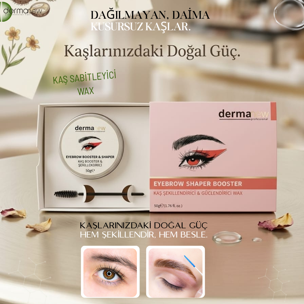 Dermanew Kaş Waxı- Besleyici 24 Saat Kalıcı Şekillendirme ve Belirginleştirme WAXI