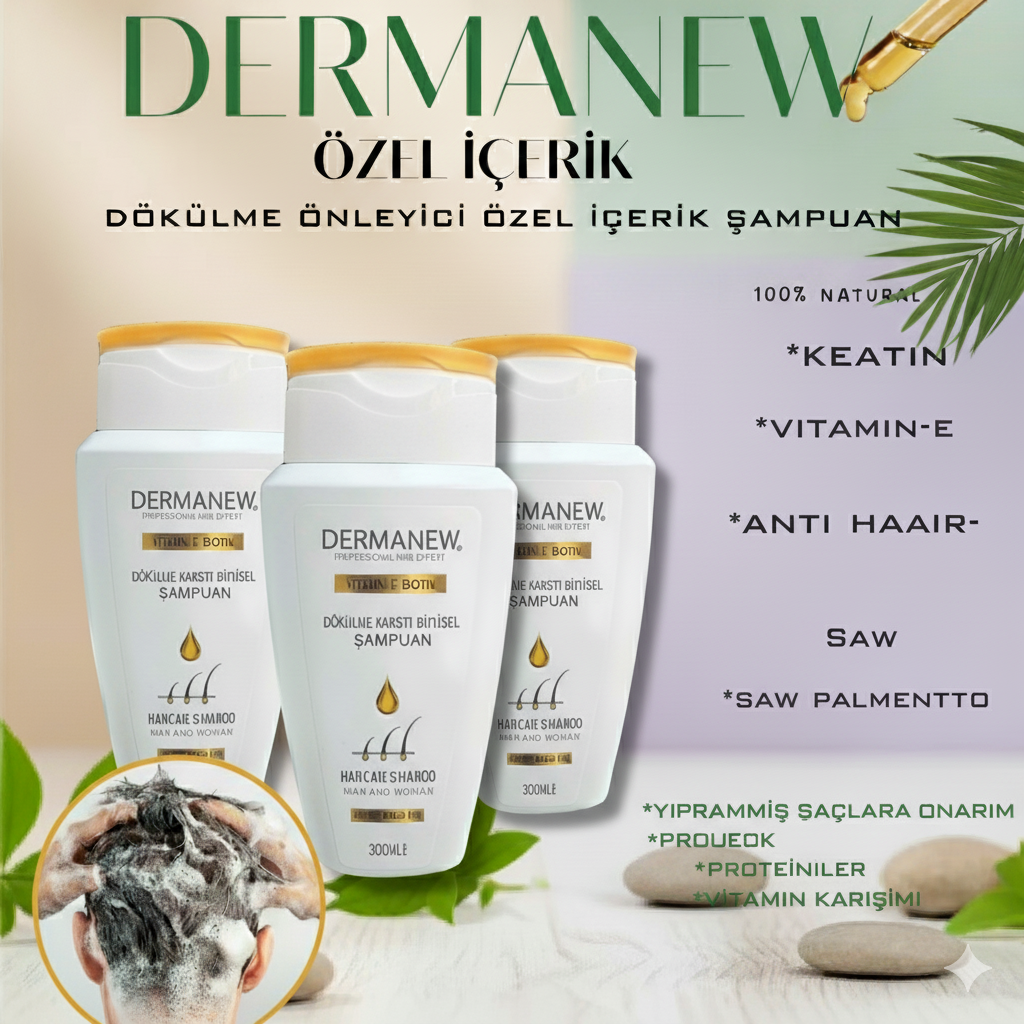 3’Lü Dökülme Karşıtı Bitkisel Şampuan
