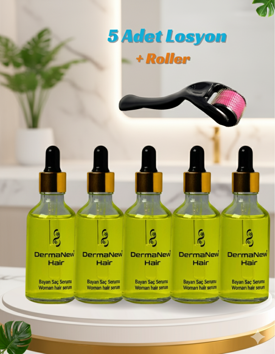 5’Li Bayan Saç Serumu + Roller