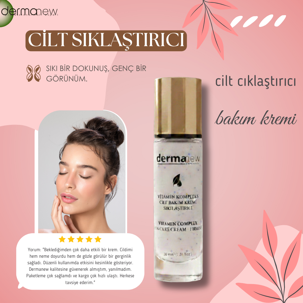 dermanew Cilt Sıkılaştırıcı ve Toparlayıcı Anti-Aging Yüz Bakım Serumu - Net Hatlar & Genç İzler