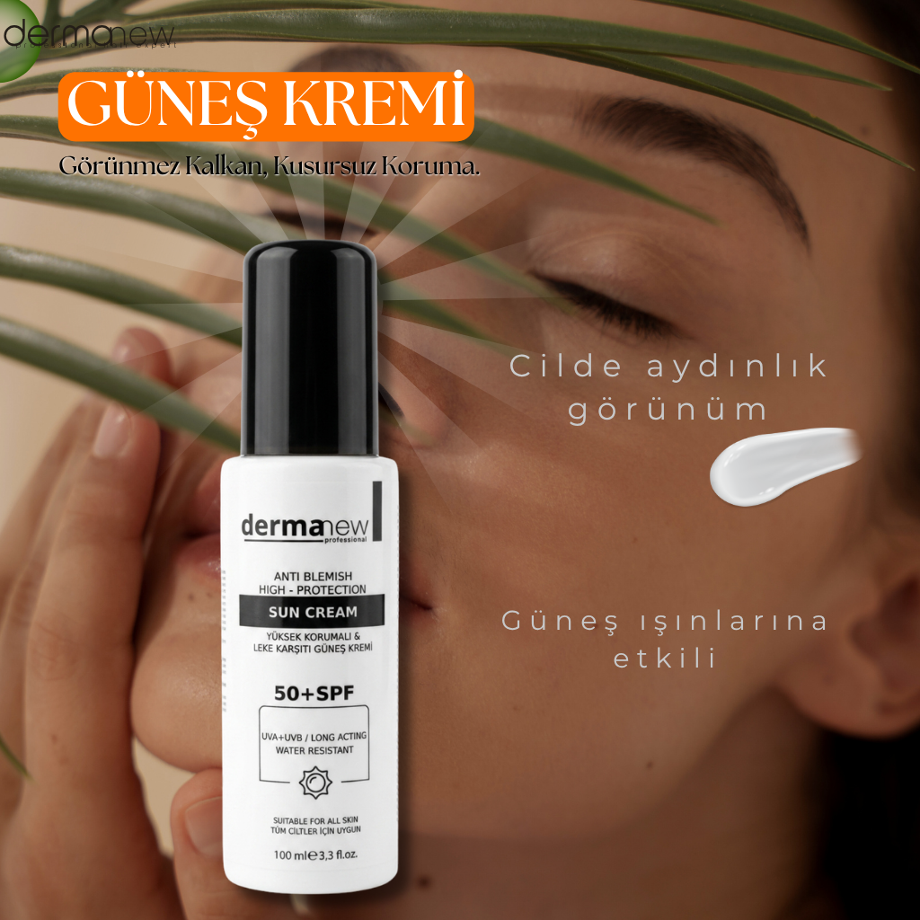 Dermanew SPF 50+ Leke Karşıtı, Yoğun Nemlendirici Yüz ve Vücut Güneş Kremi