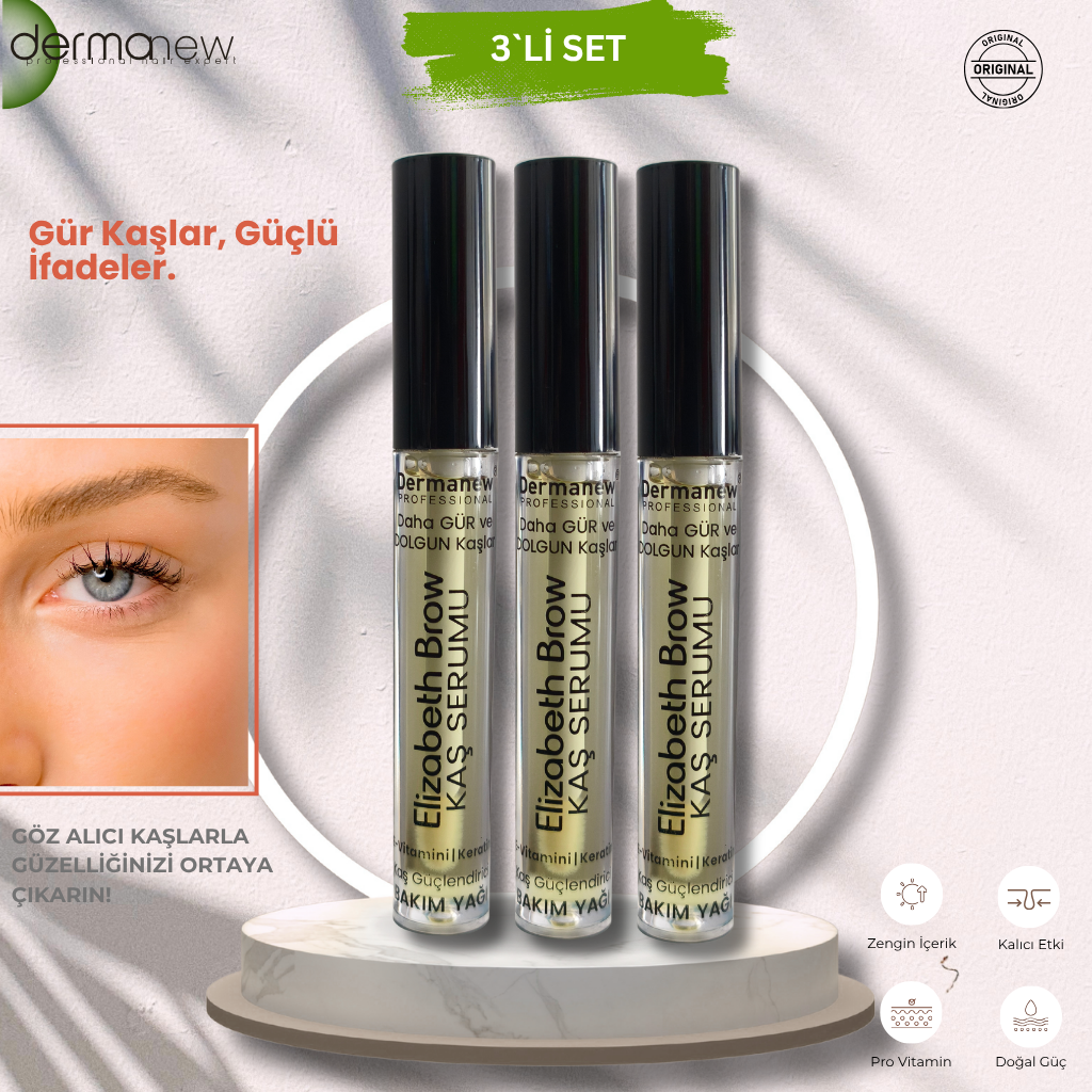 Kaş bakım yağı , kaş uzatıcı , dolgun kaşlar- kaş gürleştirici bakım yağı-  3- Adet