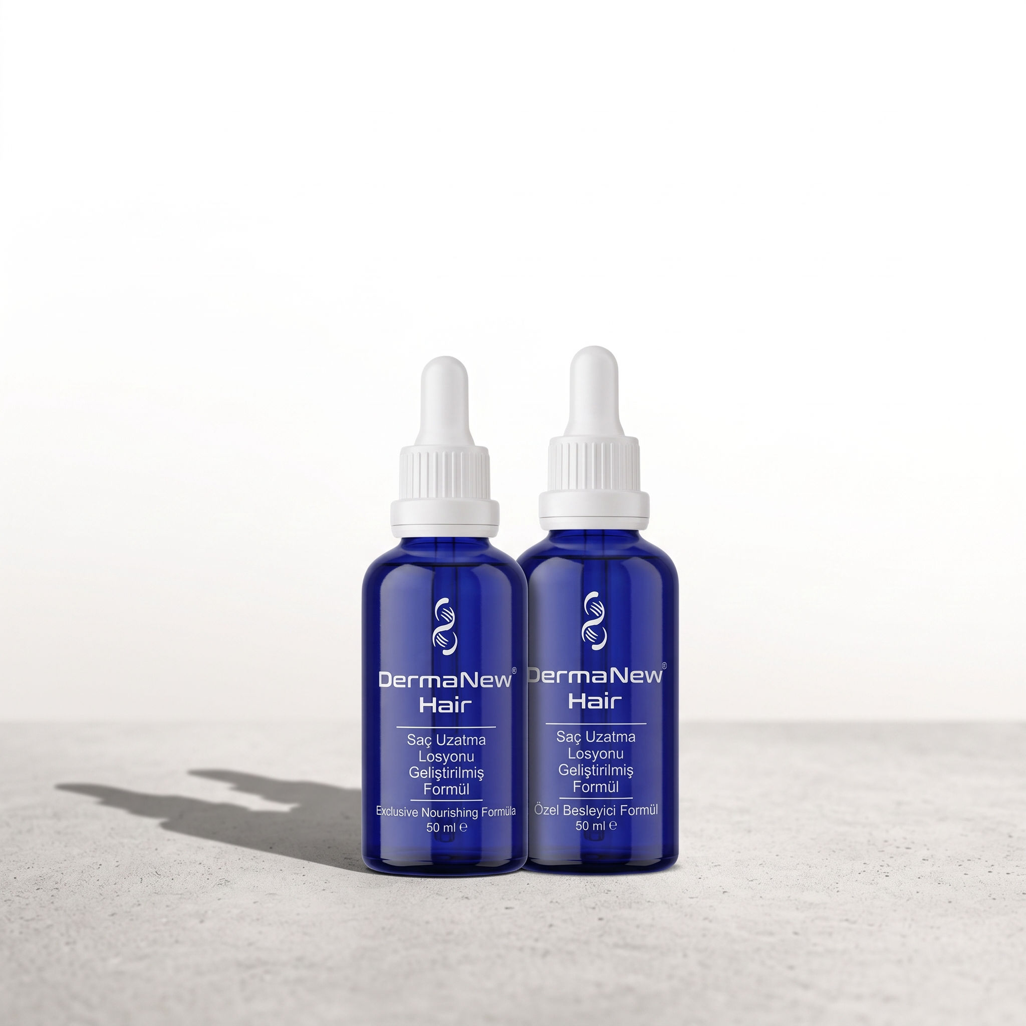 Dermanew Erkek Saç Serumu 50 ml - Hacimli Saçlar İçin 2'li Set