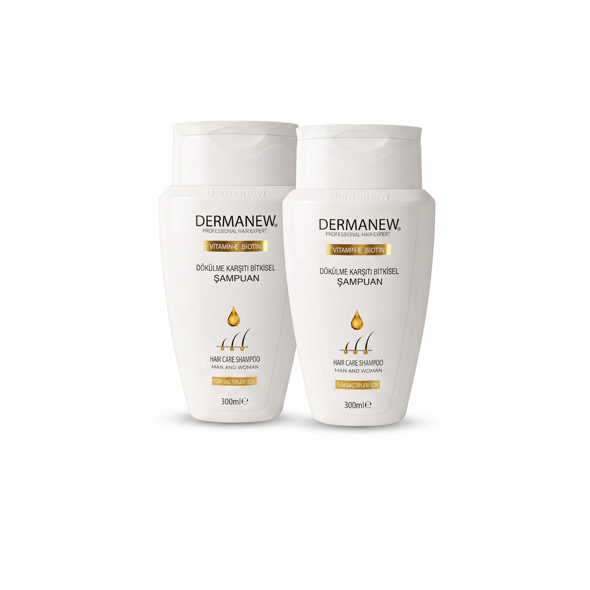 Dermanew Dökülme Karşıtı Şampuan Unisex 2'li Set