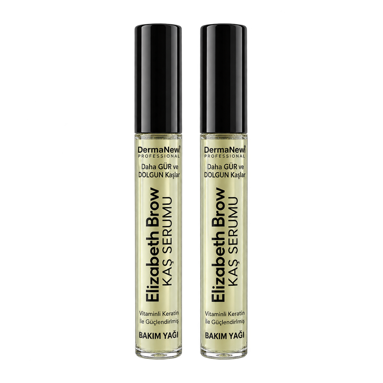 Dermanew Kaş Bakım Yağı 2'li Set - Kaş Uzatıcı & Dolgunlaştırıcı (2 x 10 ml)