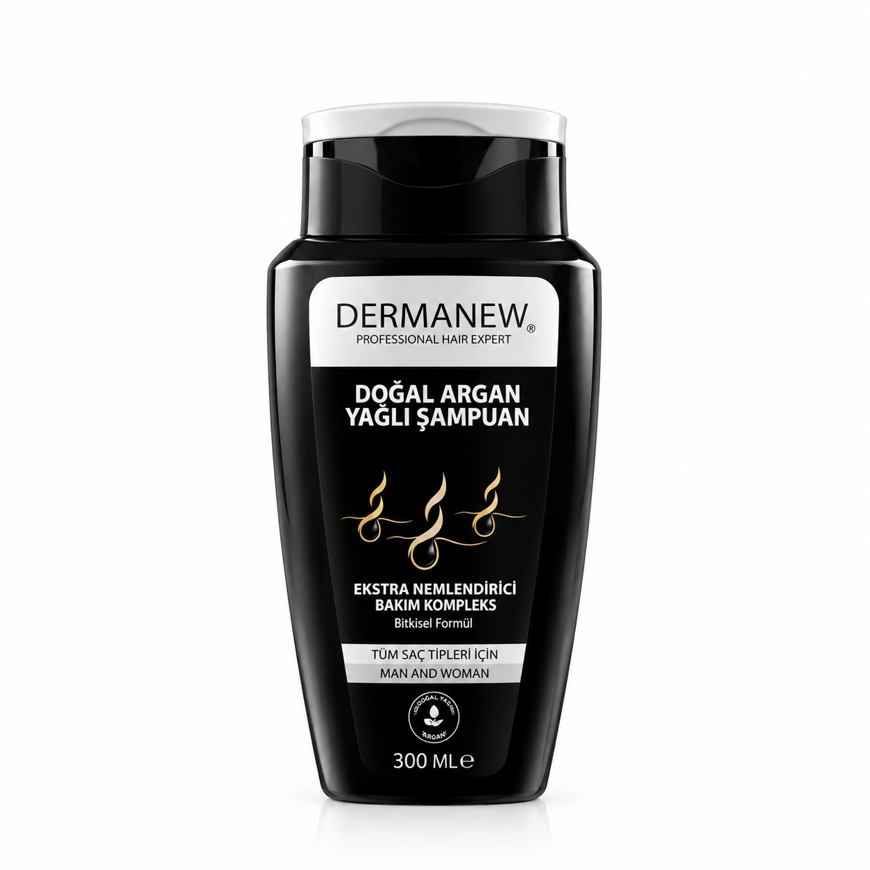 Dermanew Argan Yağlı Onarıcı Şampuan (300 ml) | İşlem Görmüş Saçlara Özel