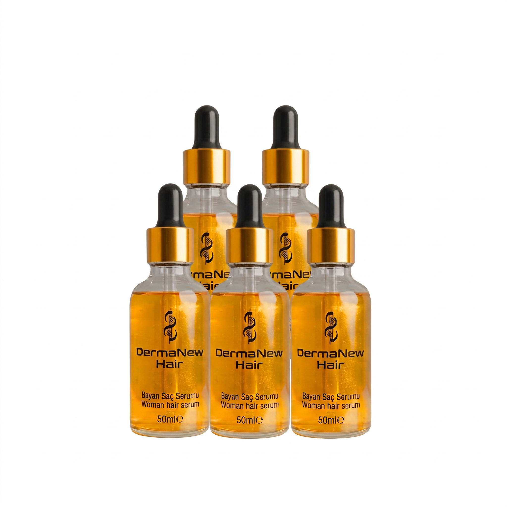 Dermanew Kadın Saç Bakım Serumu 50 ml - Dökülme Karşıtı 5'li Set