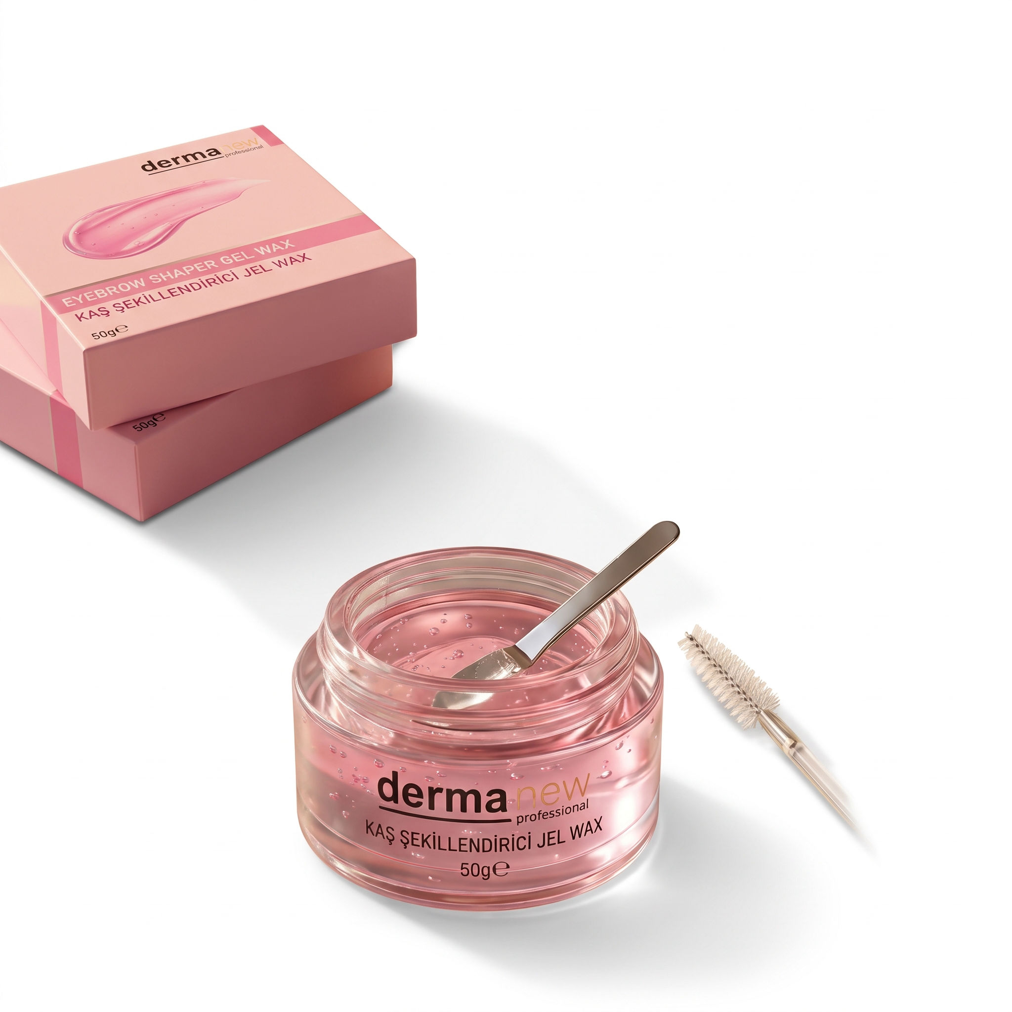 Dermanew Kaş Şekillendirici Jel Wax - 24 Saat Kalıcı & Besleyici Bakım (50 gr)