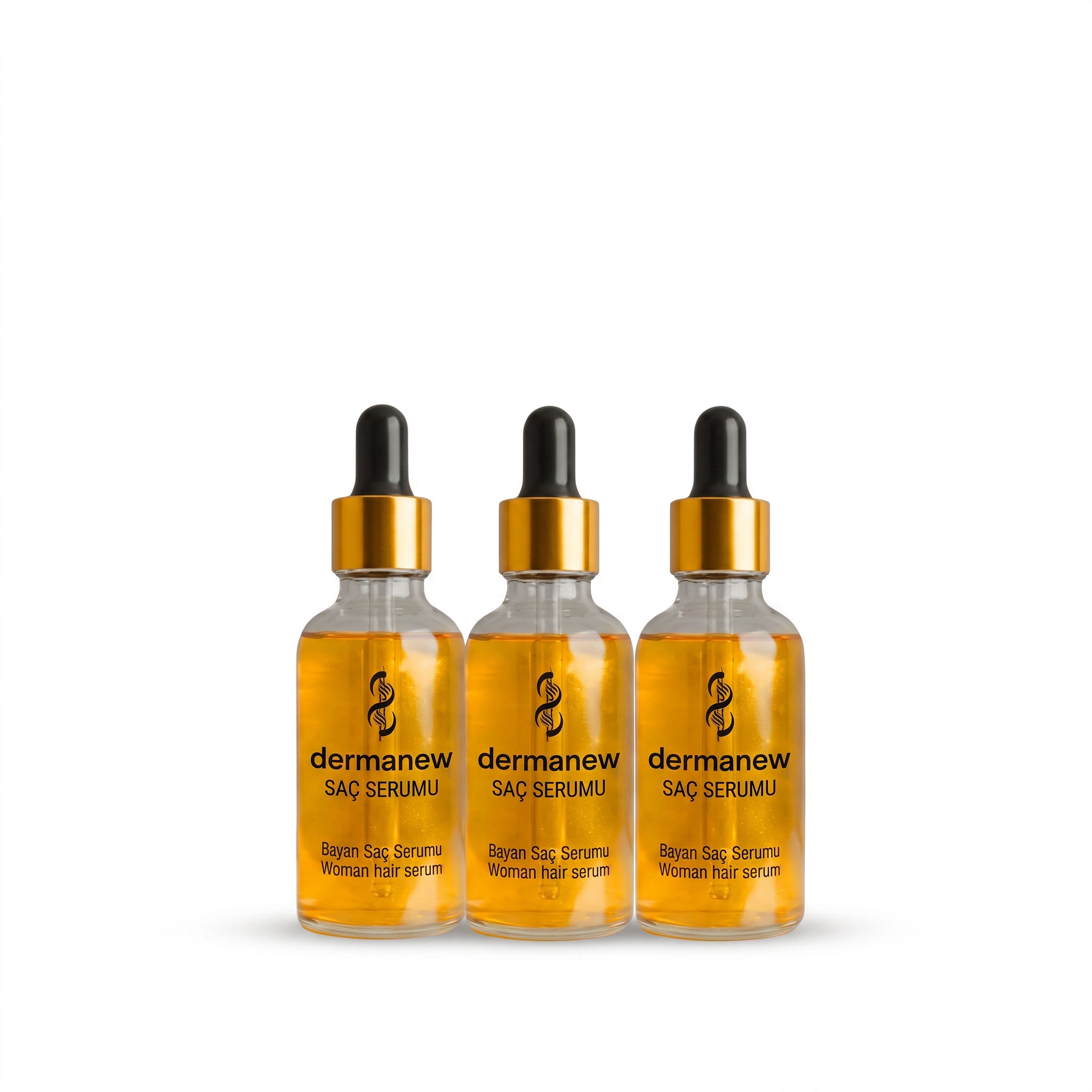 Dermanew Saç Gürleştirici Kadın Serumu 50 ml - Hacimli Saçlar 3’lü Set
