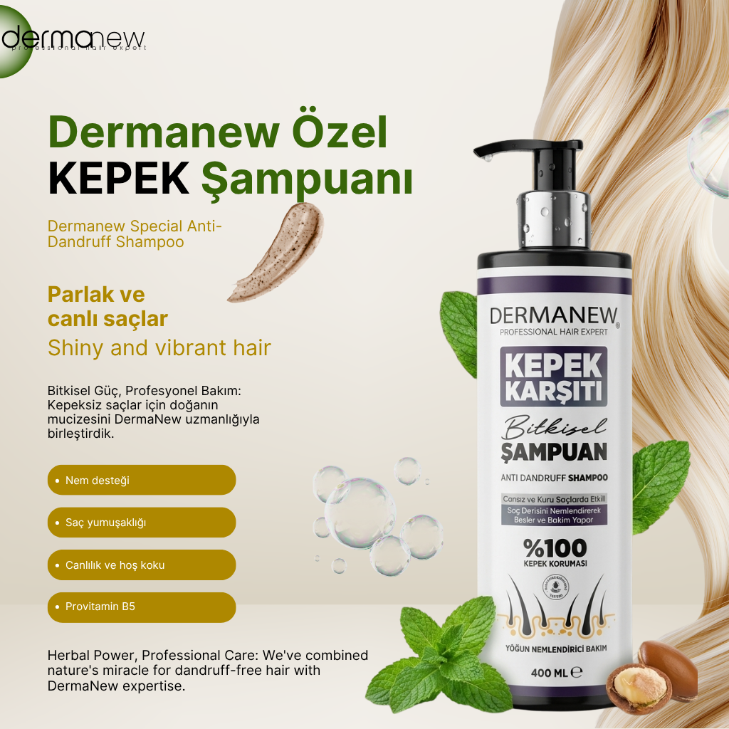 Dermanew Kepek Karşıtı Şampuan Özel Şampuan 1 Adet 