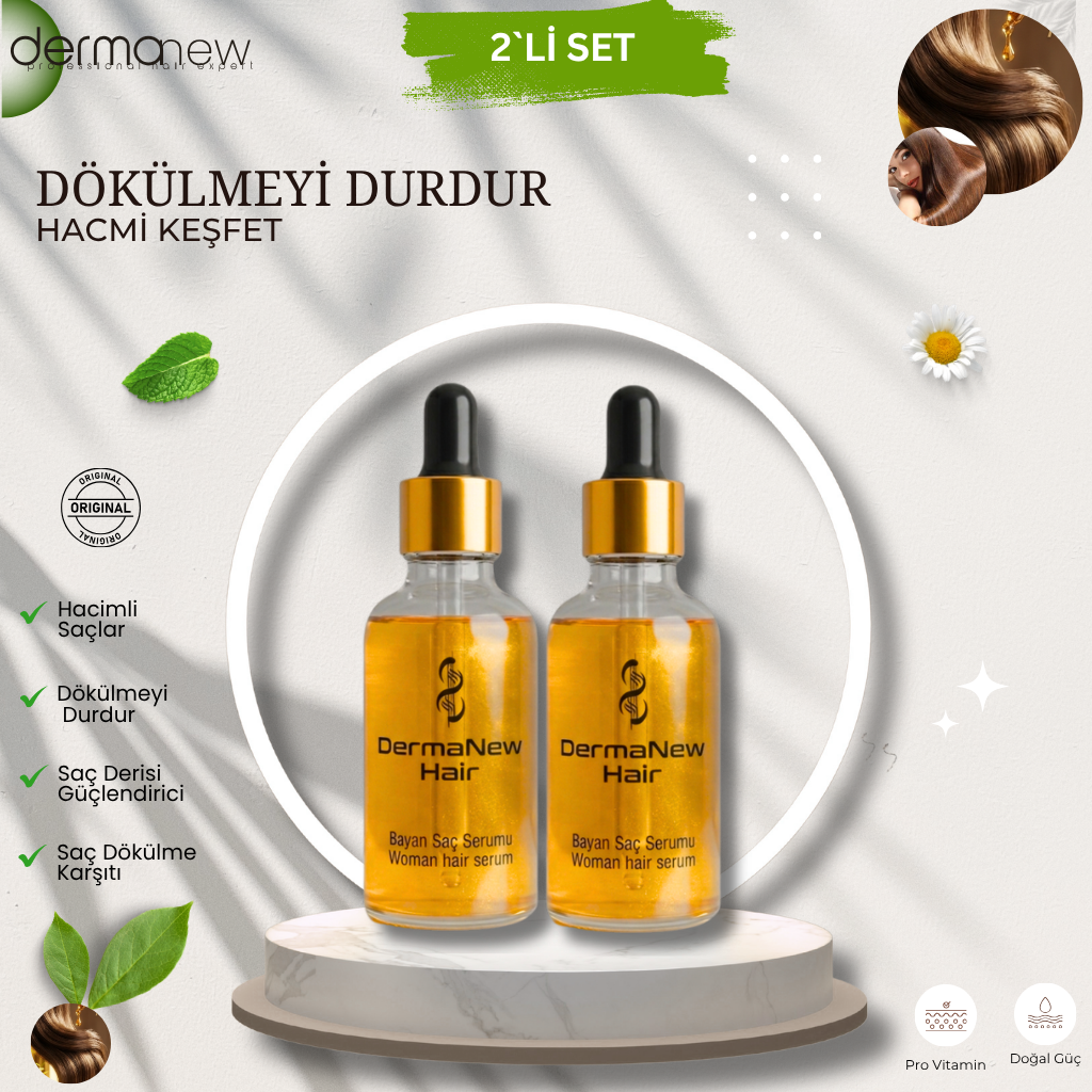 Dermanew Saç Bakım Serumu 2`Lİ SET 