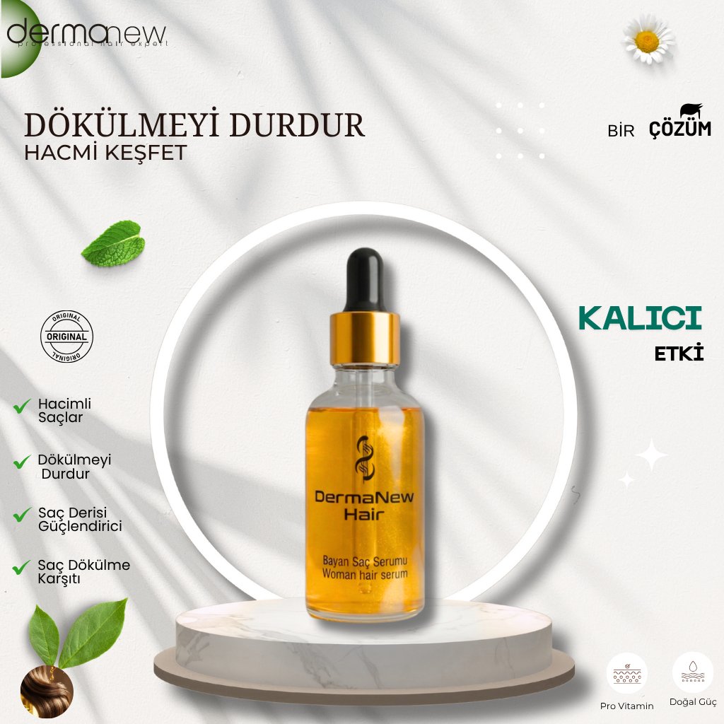 Dermanew Saç Bakım Serumu 5`Lİ SET + Roller 