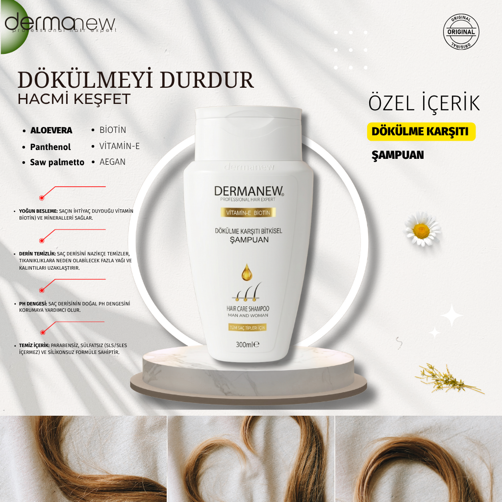 Saç Dökülmesi Karşıtı Şampuan - Kadın-Erkek- SERİSİ - 1 Lİ SET