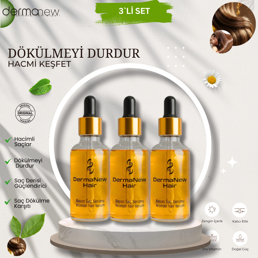 Bayan Saç Bakım Serumu - 3’Lü Set