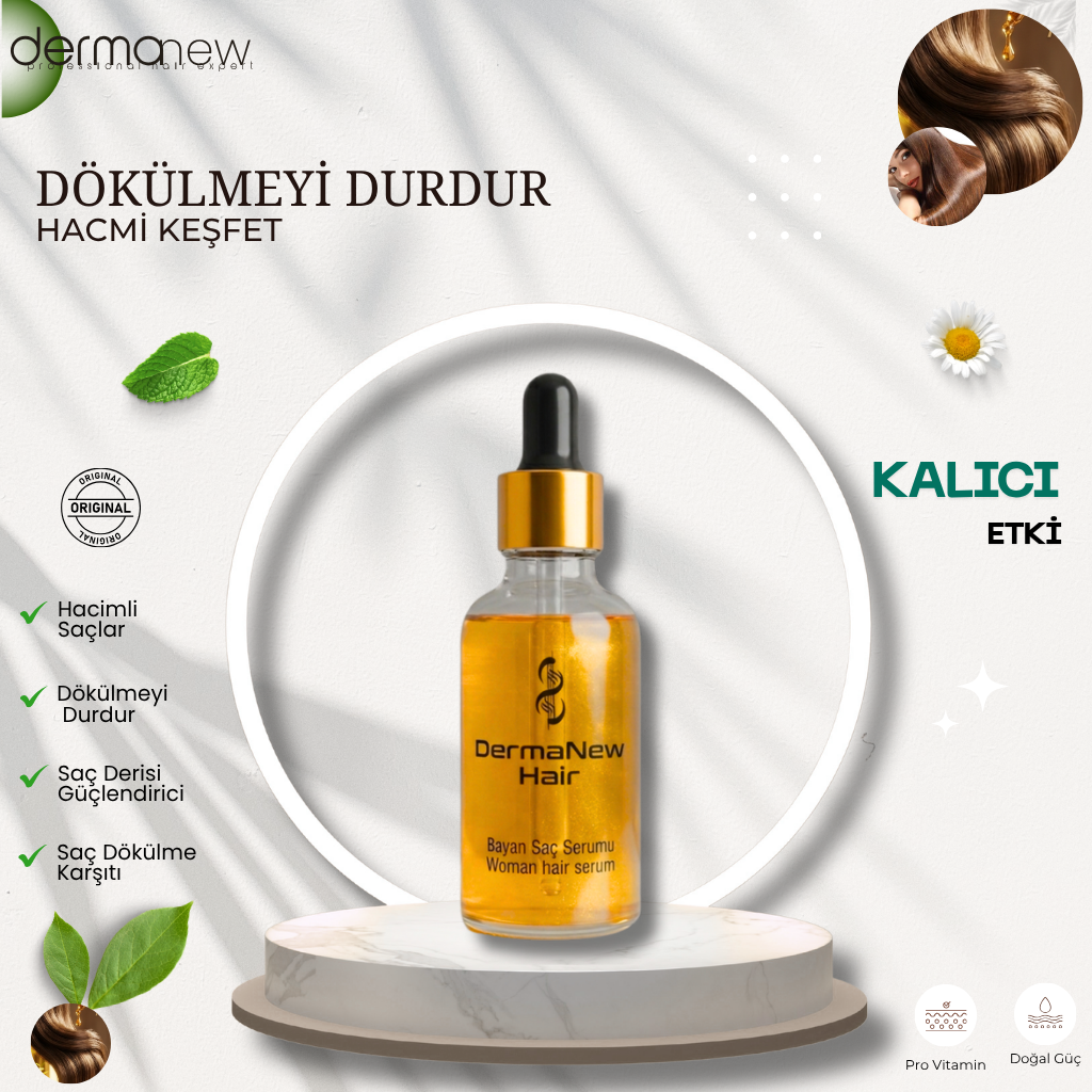 Dermanew Saç Bakım Serumu 10`LU SET + Roller