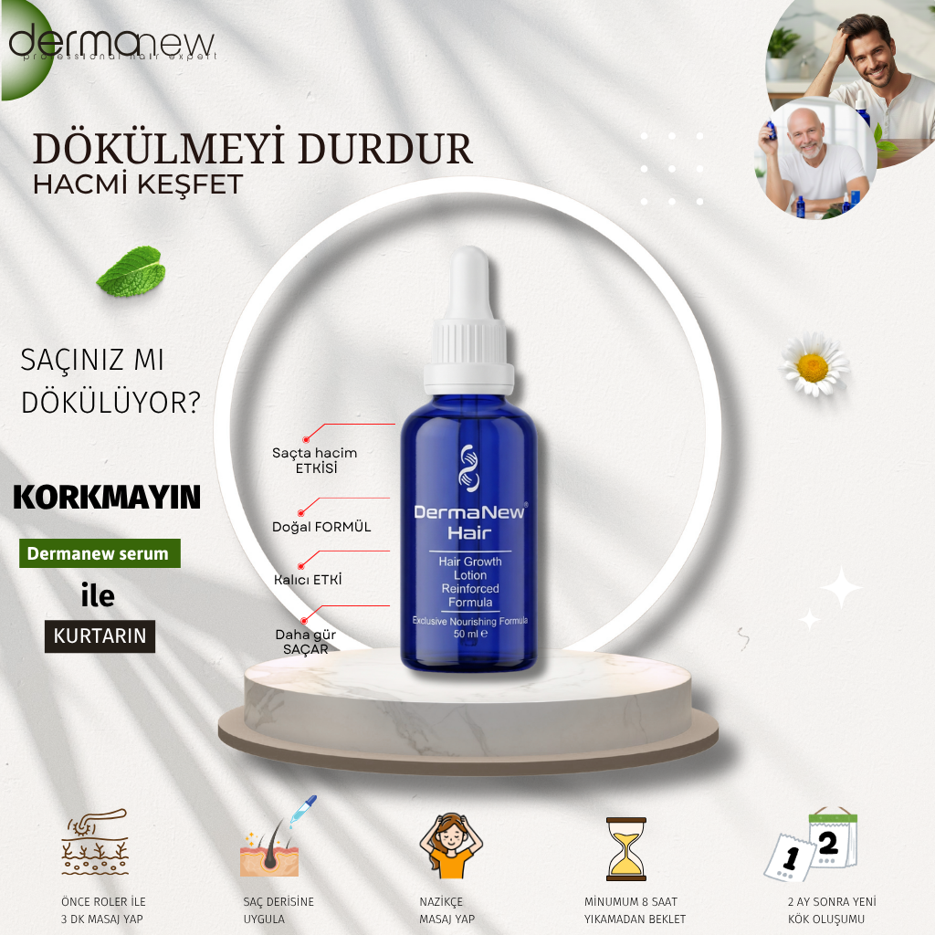 Dermanew Saç Bakım Serumu 3`Lİ SET 