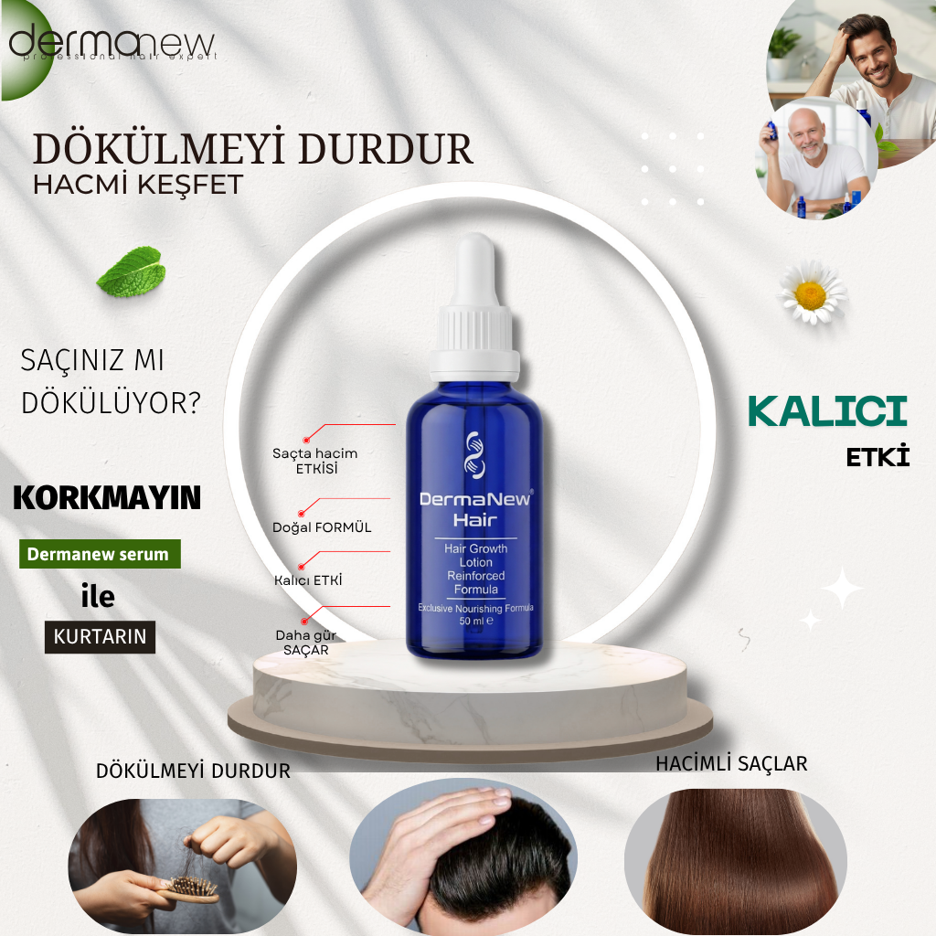 Dermanew Saç Bakım Serumu 3`Lİ SET 