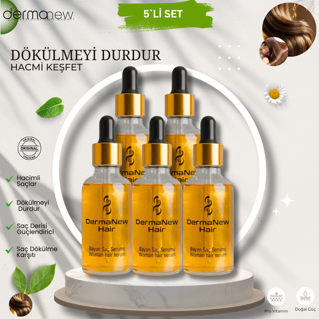 Dermanew Saç Bakım Serumu 5`Lİ SET 