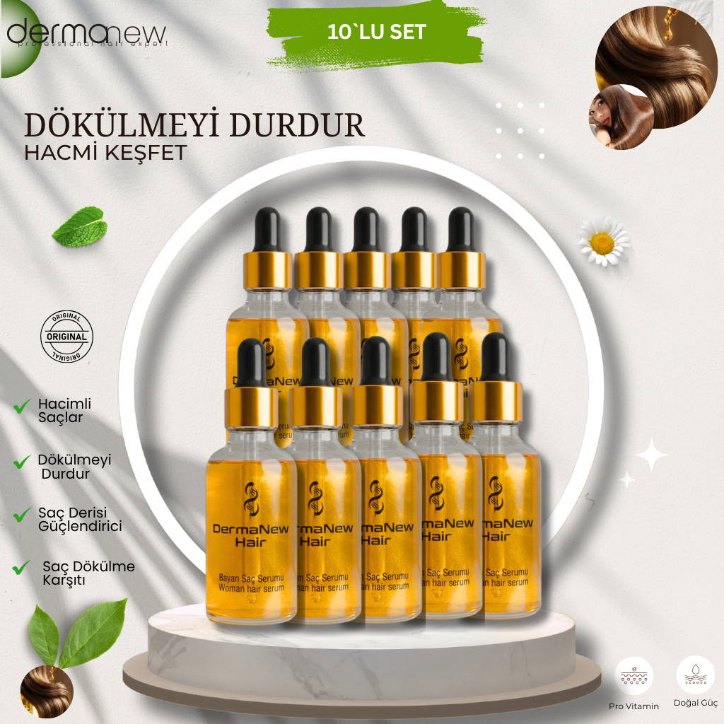 Dermanew Saç Bakım Serumu 10`LU SET