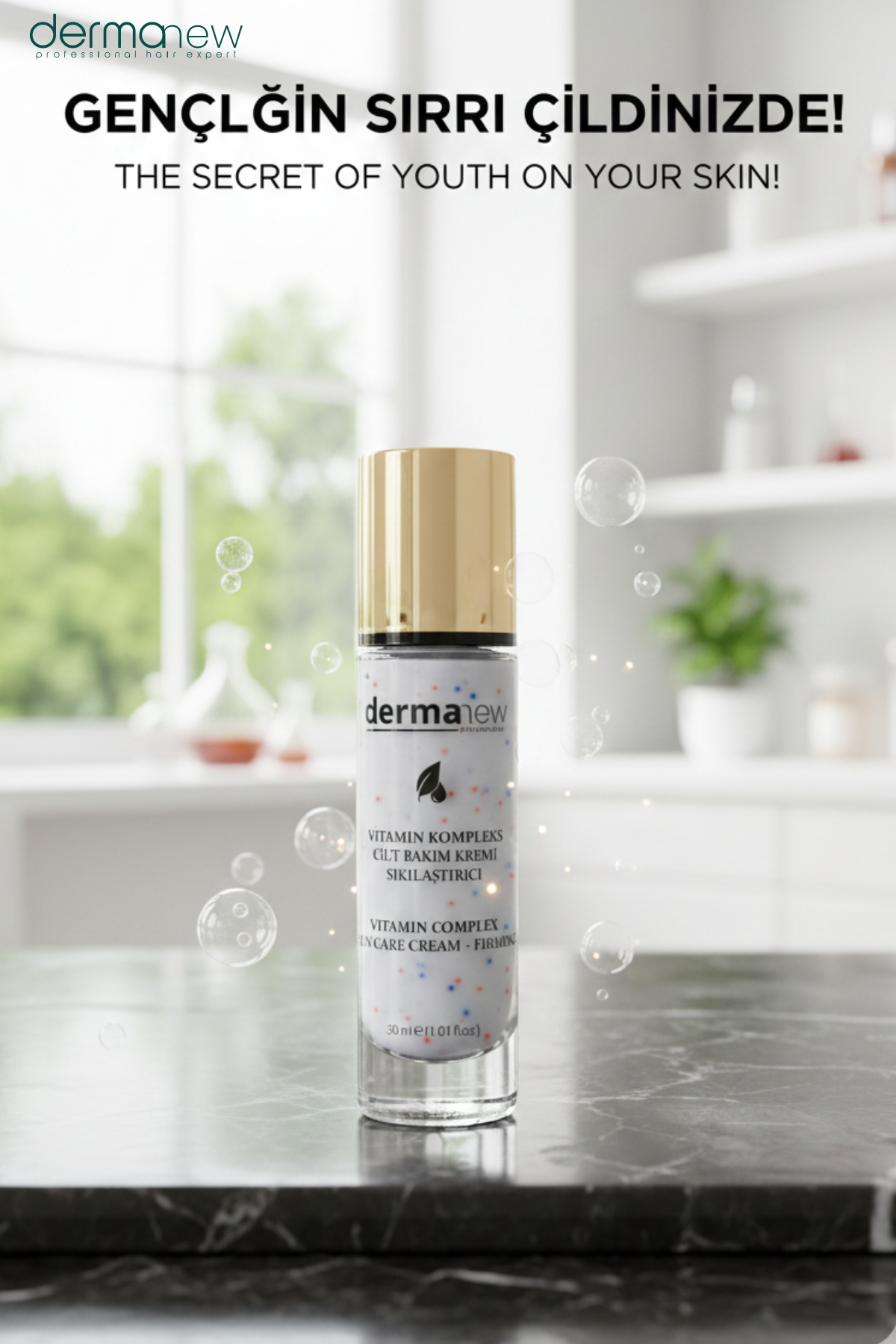 dermanew Cilt Sıkılaştırıcı ve Toparlayıcı Anti-Aging Yüz Bakım Serumu - Net Hatlar & Genç İzler