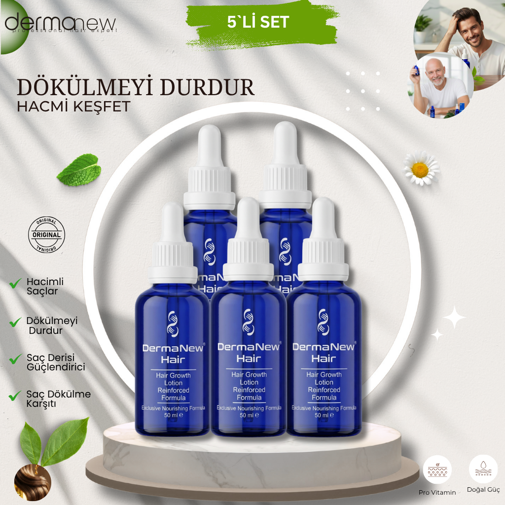 Dermanew Saç Bakım Serumu 5`Lİ SET 